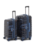 Topo (Cabin + Large) Set of 2 Eco Hardsided Trolley Bag, Travel Suitcase for Men and Women (Black) 14100EHT1BLK