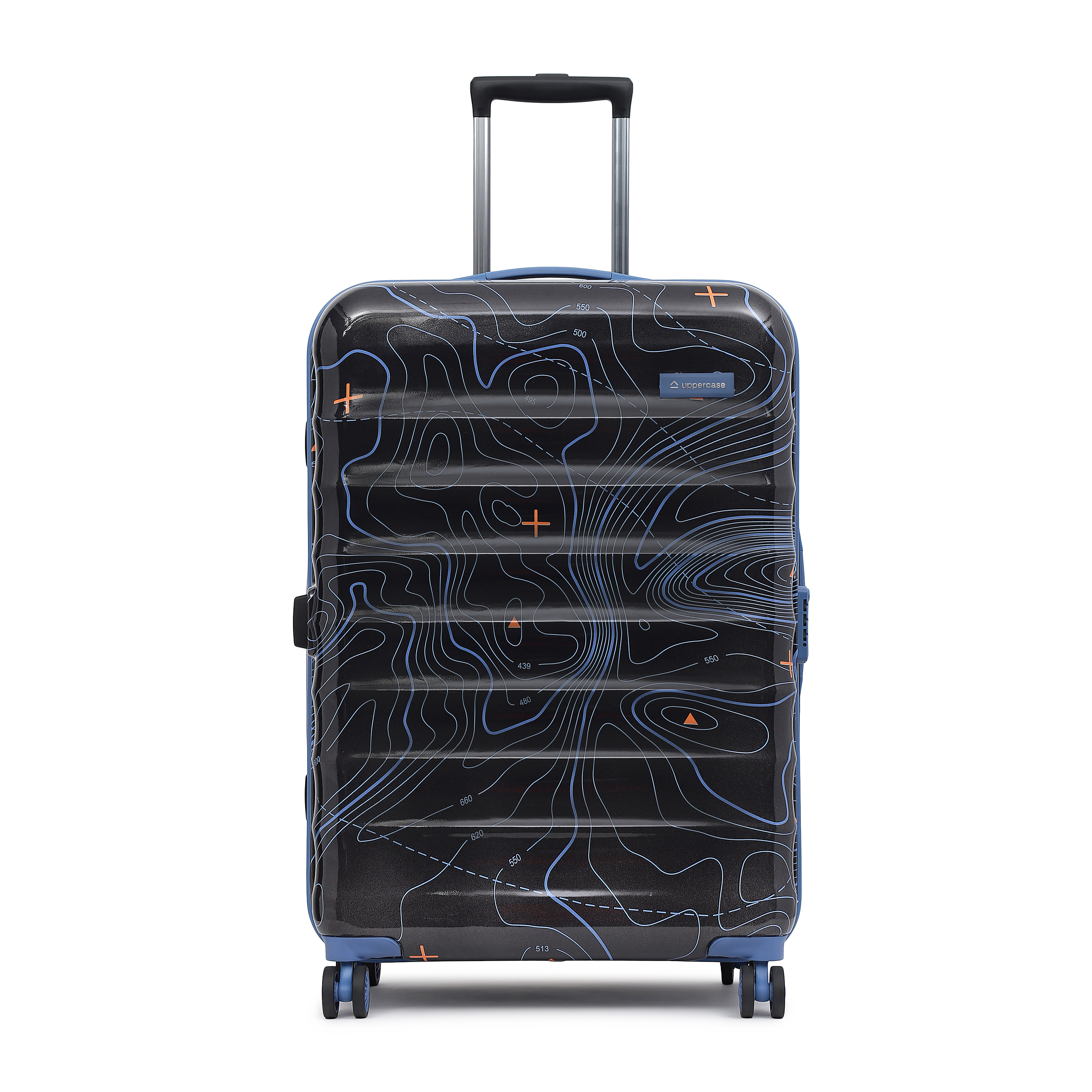 Topo (Cabin + Large) Set of 2 Eco Hardsided Trolley Bag, Travel Suitcase for Men and Women (Black) 14100EHT1BLK