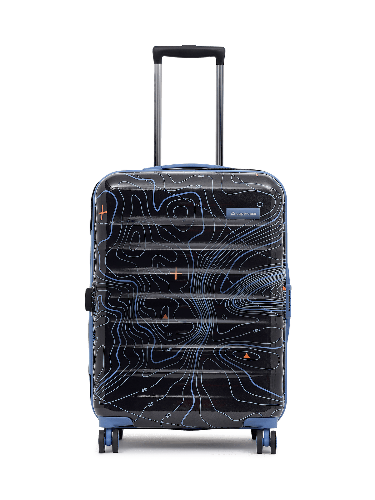 Topo (Medium + Large) Set of 2 Eco Hardsided Trolley Bag, Travel Suitcase for Men and Women (Black) 15000EHT1BLK