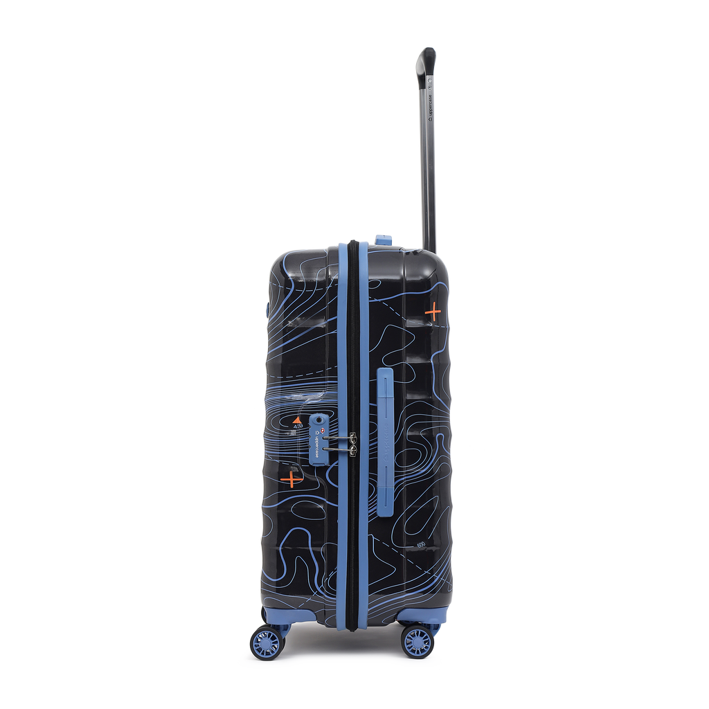 Topo (Medium + Large) Set of 2 Eco Hardsided Trolley Bag, Travel Suitcase for Men and Women (Black) 15000EHT1BLK