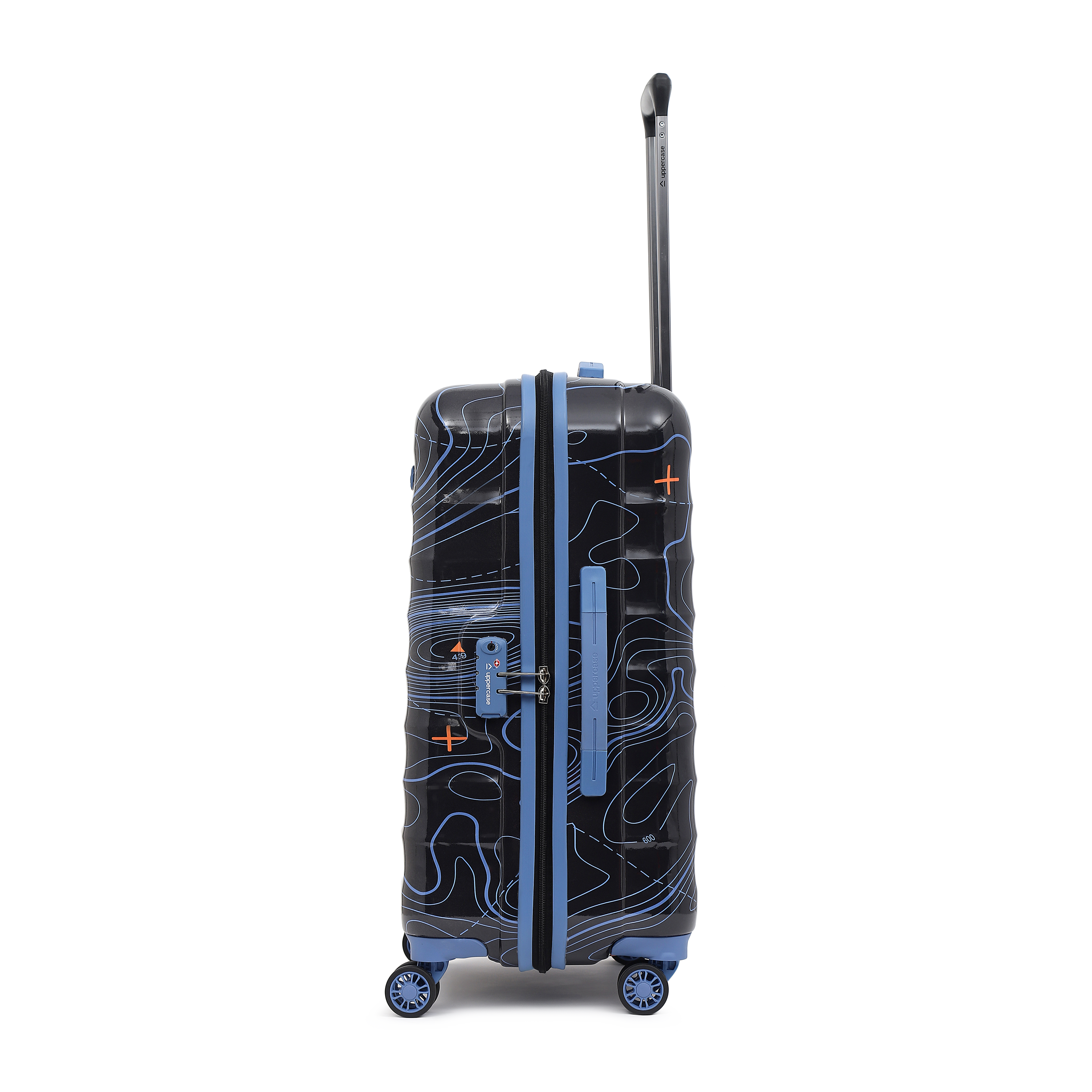 Topo (Medium + Large) Set of 2 Eco Hardsided Trolley Bag, Travel Suitcase for Men and Women (Black) 15000EHT1BLK