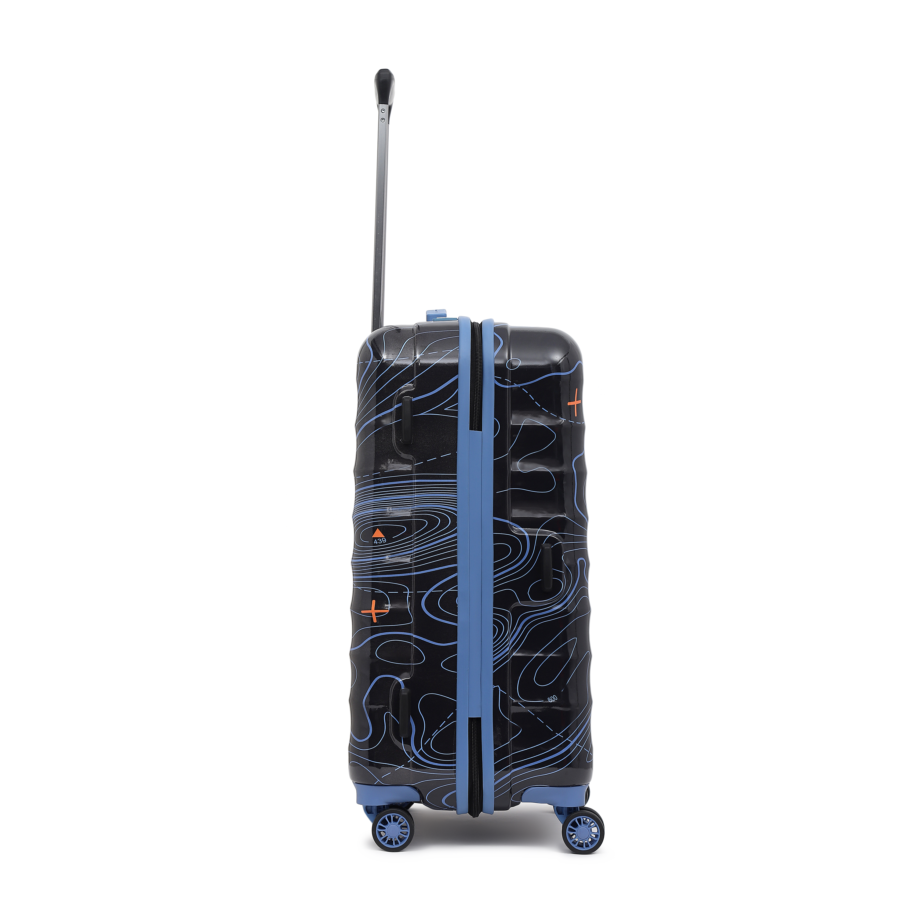 Topo (Medium + Large) Set of 2 Eco Hardsided Trolley Bag, Travel Suitcase for Men and Women (Black) 15000EHT1BLK