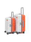 Topo (Medium + Large) Set of 2 Check-in Eco Hardsided Trolley Bag, Travel Suitcase for Men and Women ( Dual Tone) 15000EHT1ONW