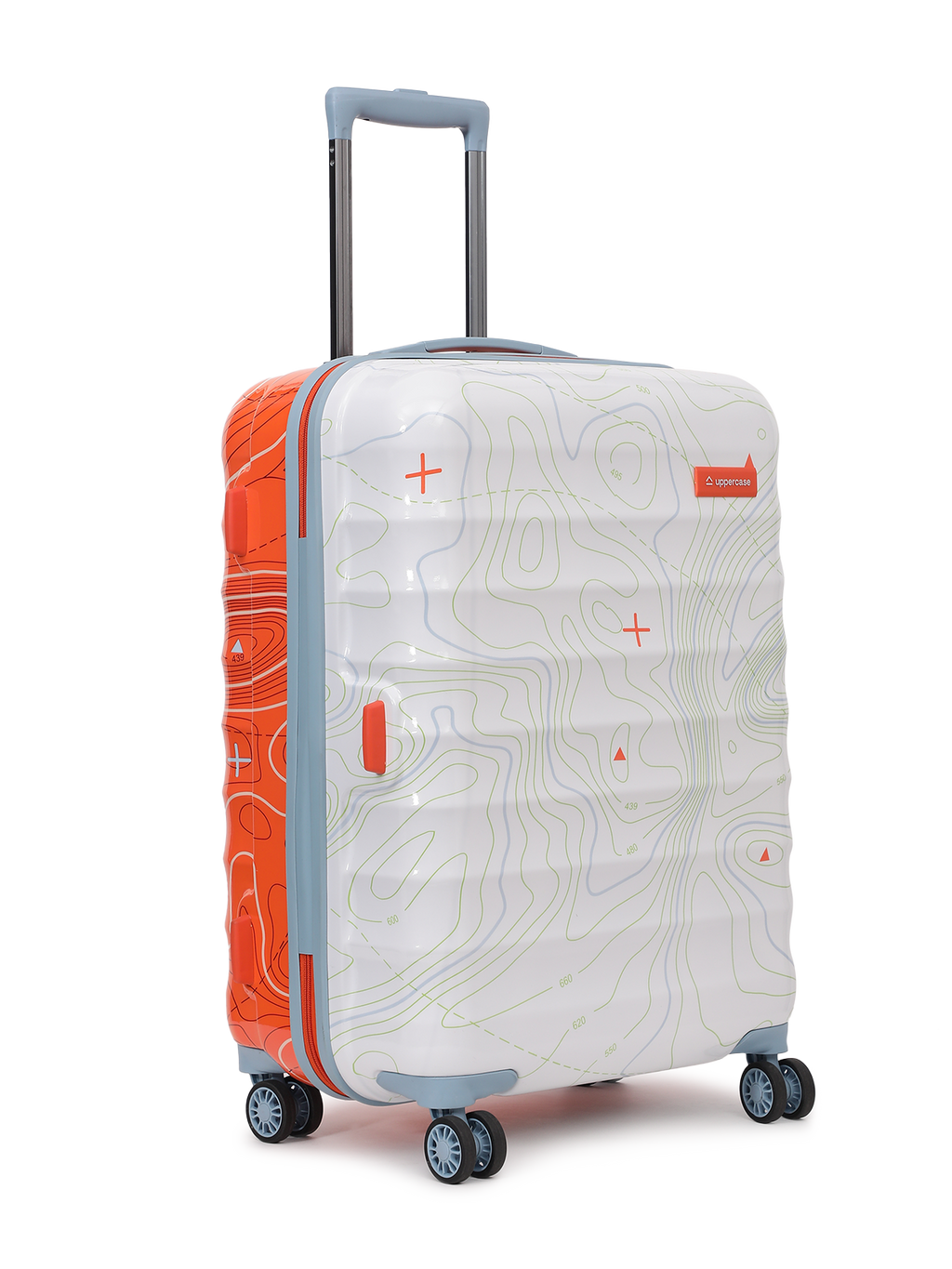 Topo (Medium + Large) Set of 2 Check-in Eco Hardsided Trolley Bag, Travel Suitcase for Men and Women ( Dual Tone) 15000EHT1ONW