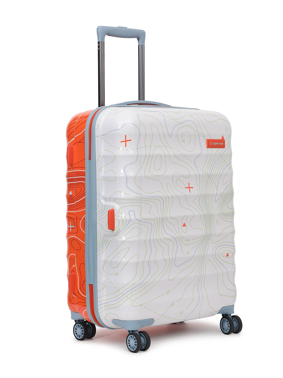 Topo (Medium + Large) Set of 2 Check-in Eco Hardsided Trolley Bag, Travel Suitcase for Men and Women ( Dual Tone) 15000EHT1ONW
