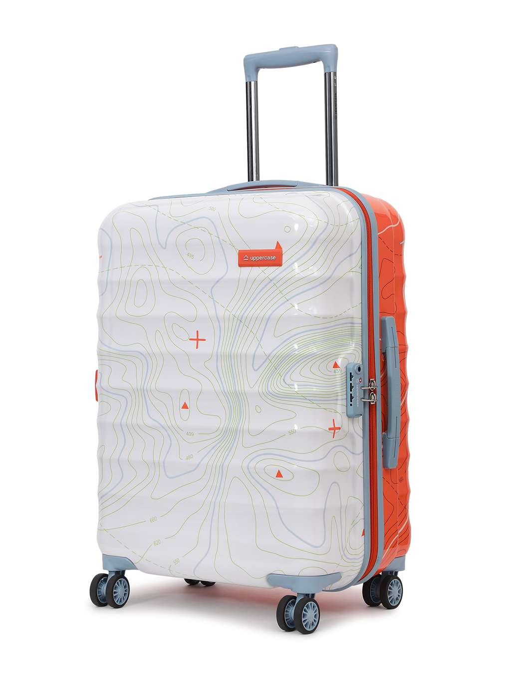 Topo (Medium + Large) Set of 2 Check-in Eco Hardsided Trolley Bag, Travel Suitcase for Men and Women ( Dual Tone) 15000EHT1ONW