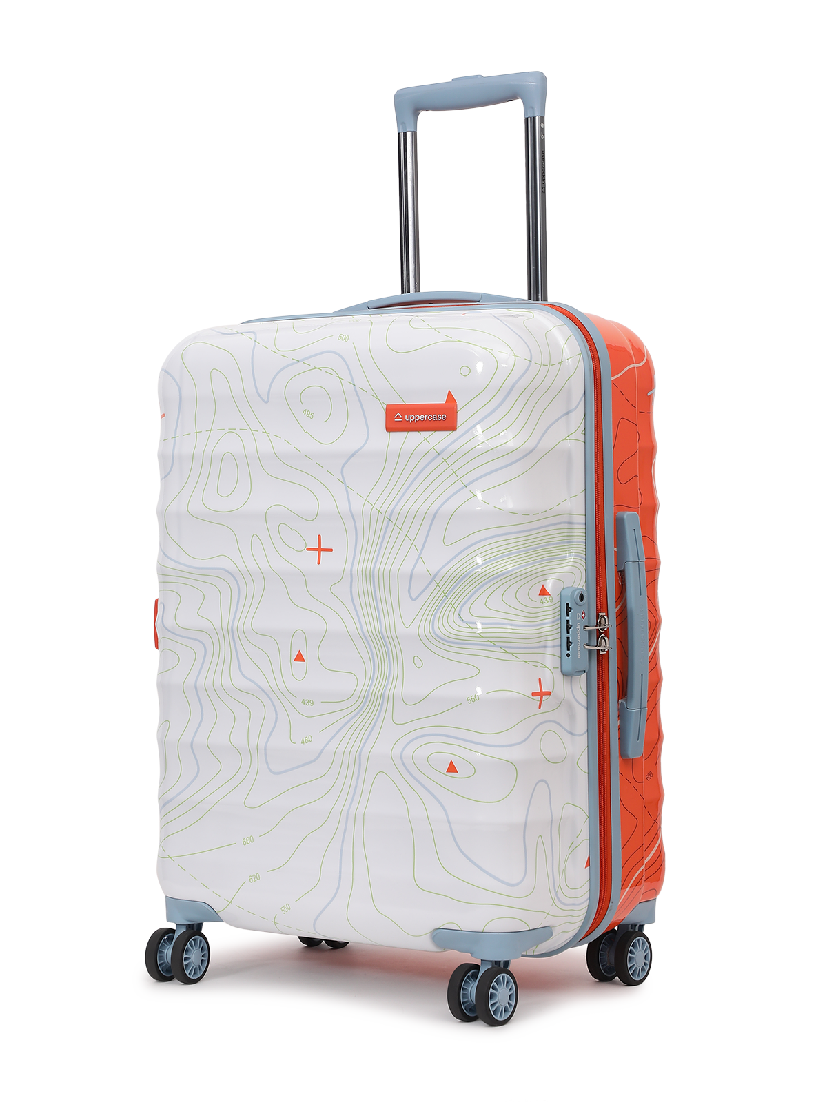 Topo (Medium + Large) Set of 2 Check-in Eco Hardsided Trolley Bag, Travel Suitcase for Men and Women ( Dual Tone) 15000EHT1ONW