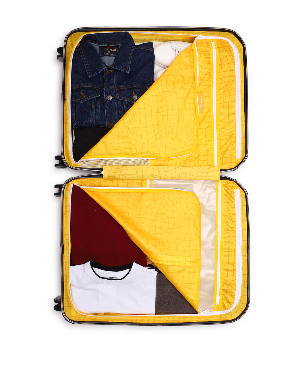 Bullet | Trolley Bag Set of 3 (S+M+L) | Hardsided Polycarbonate Printed Luggage | Cabin & Check-in Luggage | Anti-Scratch | TSA Lock & Anti-Theft Zippers | 2000 Days Warranty (Black)