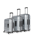 Trolley Bag Set of 3 (S+M+L) | Hardsided Polycarbonate Printed Luggage | Cabin & Check-in Luggage | Anti-Scratch | TSA Lock & Anti-Theft Zippers | 2000 Days Warranty (Green)
