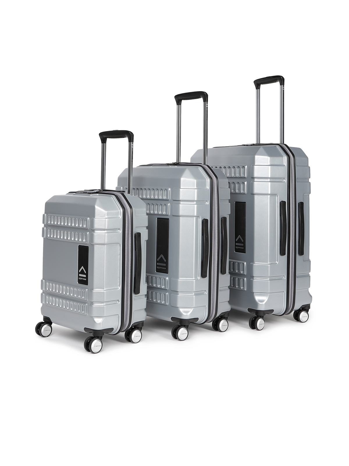 Trolley Bag Set of 3 (S+M+L) | Hardsided Polycarbonate Printed Luggage | Cabin & Check-in Luggage | Anti-Scratch | TSA Lock & Anti-Theft Zippers | 2000 Days Warranty (Green)
