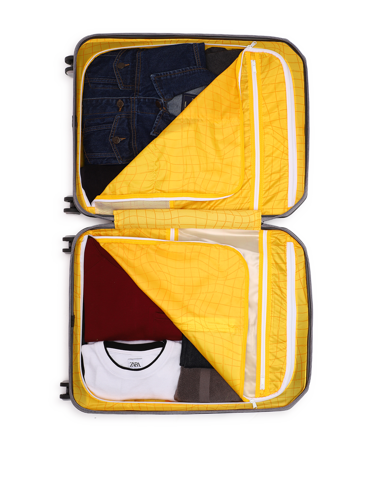 Trolley Bag Set of 3 (S+M+L) | Hardsided Polycarbonate Printed Luggage | Cabin & Check-in Luggage | Anti-Scratch | TSA Lock & Anti-Theft Zippers | 2000 Days Warranty (Green)