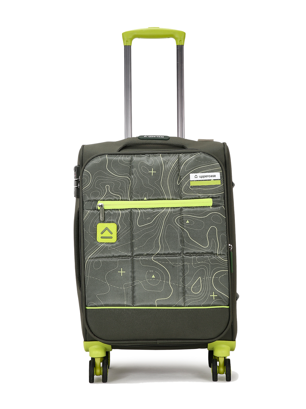 Topo Trolley Bag Set of 3 (S+M+L) Soft Printed Luggage | Sustainable Cabin & Check-in Luggage | 8 wheel Trolley Bag |  TSA Lock | Suitcase for Travel (Green) | 2500 Days Warranty