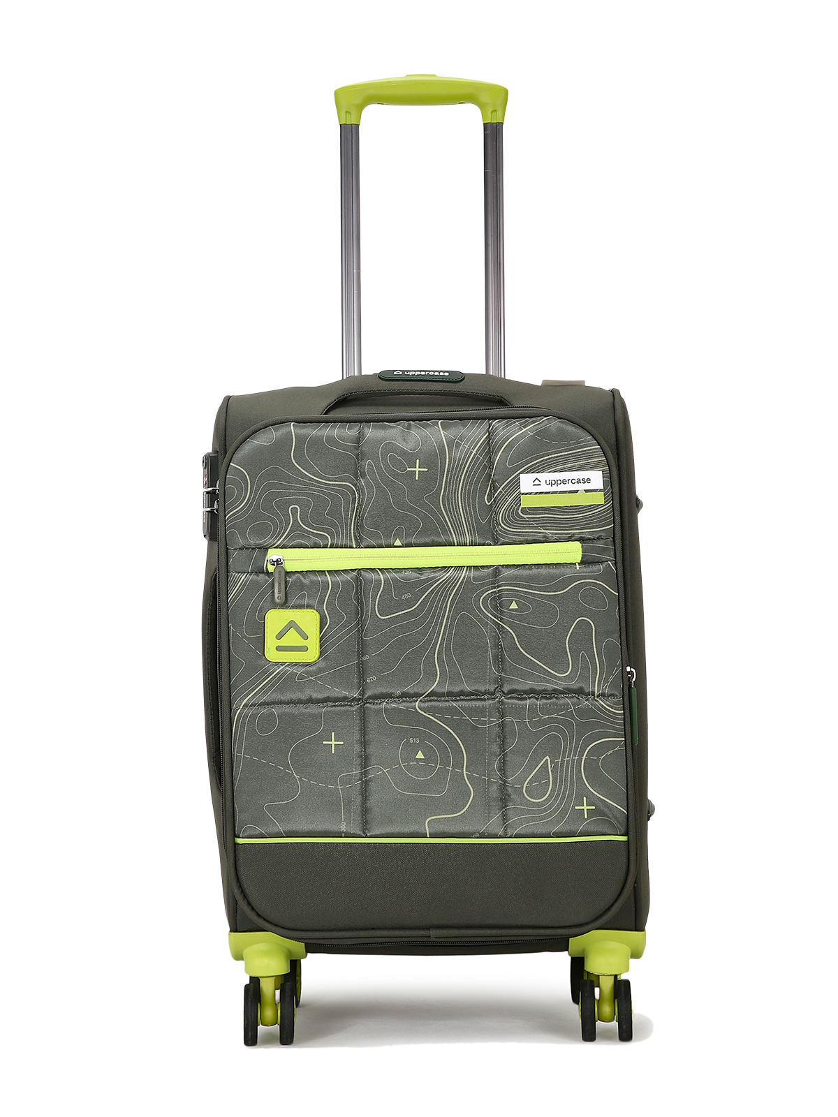 Topo Trolley Bag Set of 3 (S+M+L) Soft Printed Luggage | Sustainable Cabin & Check-in Luggage | 8 wheel Trolley Bag |  TSA Lock | Suitcase for Travel (Green) | 2500 Days Warranty