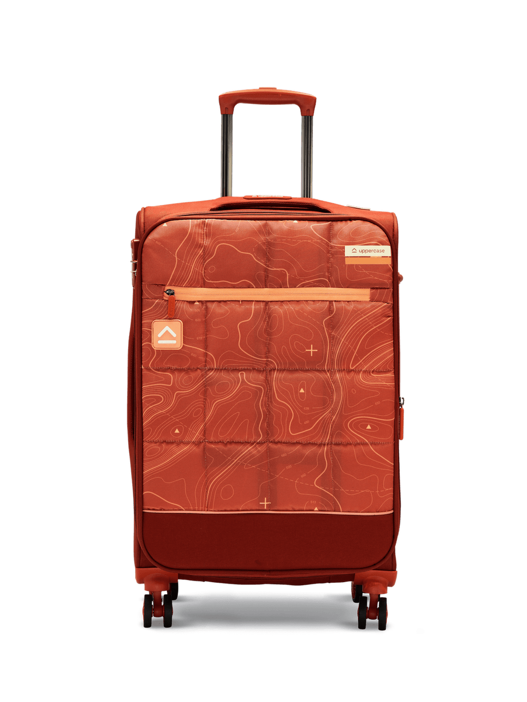 Topo Trolley Bag Set of 3 (S+M+L) Soft Printed Luggage | Sustainable Cabin & Check-in Luggage | 8 wheel Trolley Bag |  TSA Lock | Suitcase for Travel (Red) | 2500 Days Warranty