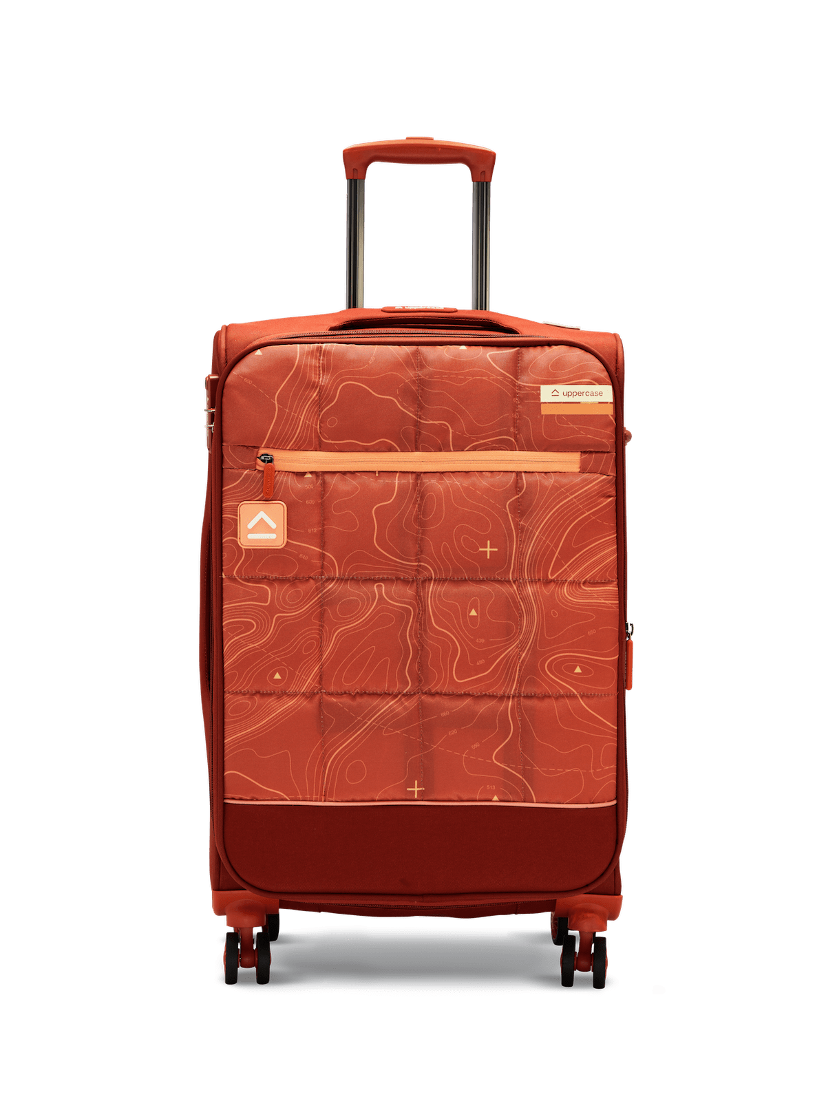 Topo Trolley Bag Set of 3 (S+M+L) Soft Printed Luggage | Sustainable Cabin & Check-in Luggage | 8 wheel Trolley Bag |  TSA Lock | Suitcase for Travel (Red) | 2500 Days Warranty