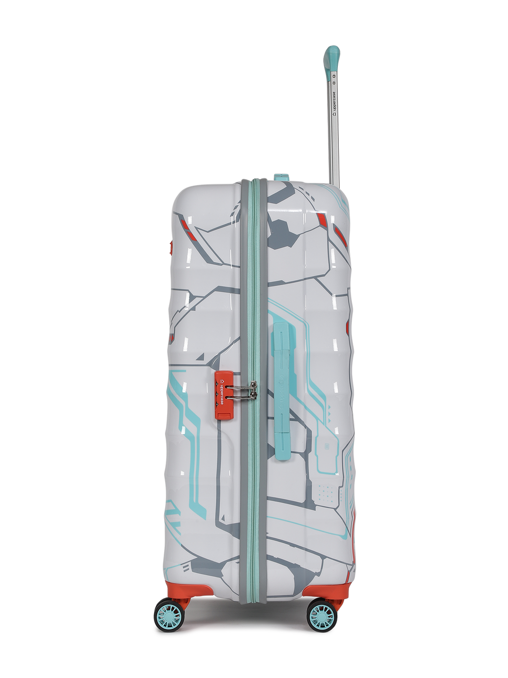 Cyber Punk 18500EHT1WHT Set of 3 (S+M+L) Hardsided Polycarbonate 8 Wheel Printed Eco Trolley Bag, Travel Suitcase for Men and Women (White)