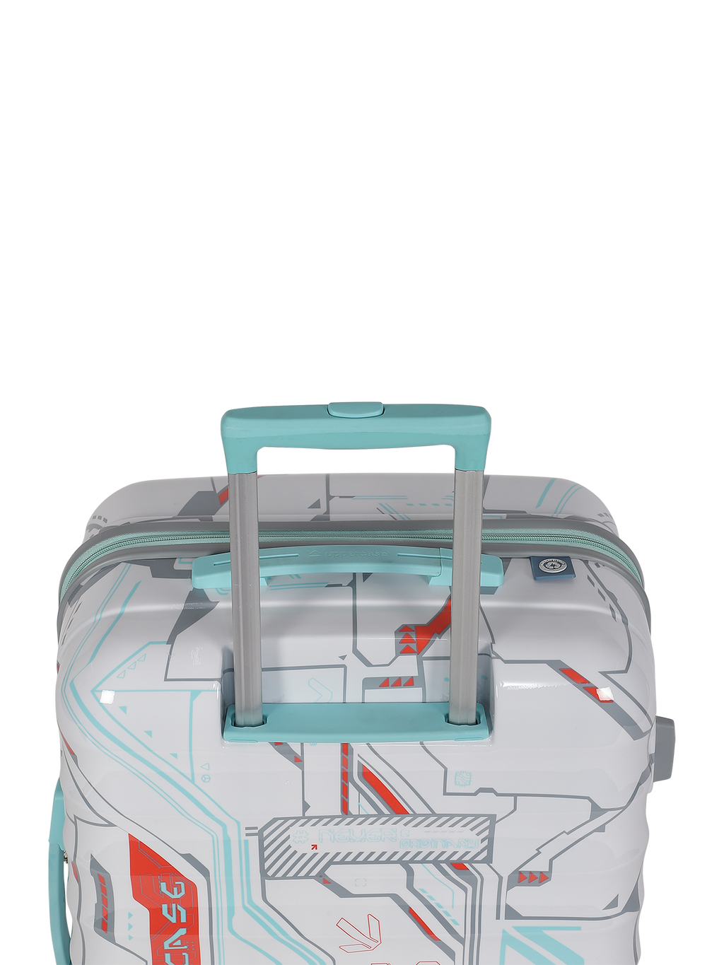 Cyber Punk 18500EHT1WHT Set of 3 (S+M+L) Hardsided Polycarbonate 8 Wheel Printed Eco Trolley Bag, Travel Suitcase for Men and Women (White)