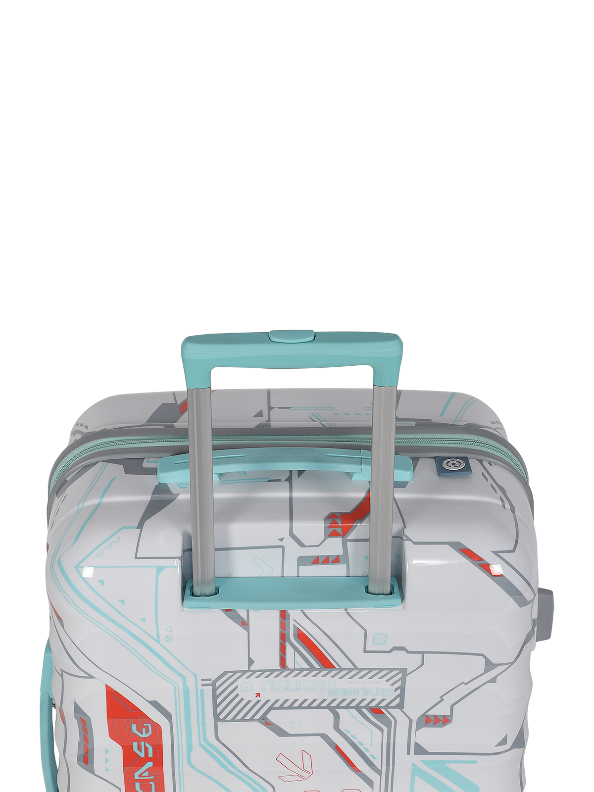 Cyber Punk 18500EHT1WHT Set of 3 (S+M+L) Hardsided Polycarbonate 8 Wheel Printed Eco Trolley Bag, Travel Suitcase for Men and Women (White)