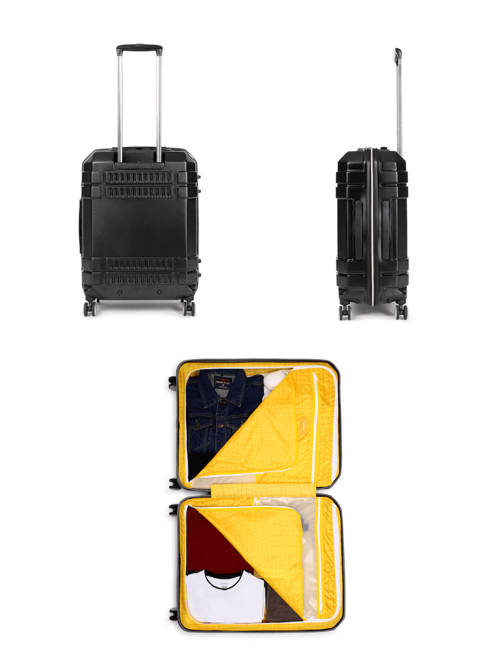 Bullet 11900EHT1GRN Set of 2 (S+M) Hardsided Polycarbonate Luggage, 8 Wheel Eco Trolley Bag with TSA Lock and Anti Theft Zippers, Travel Suitcase for Men and Women (Green)