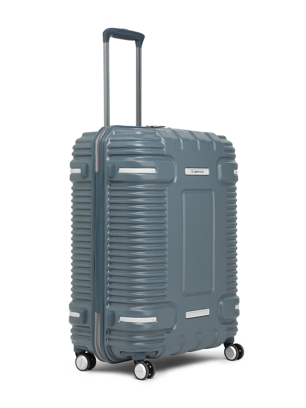 Ridge 22500EHT1BLU Set of 3 (S+M+L) Hardsided Polycarbonate Luggage, 8 Wheel Eco Trolley Bag with TSA Lock and Anti Theft Zippers, Travel Suitcase for Men and Women (Blue)