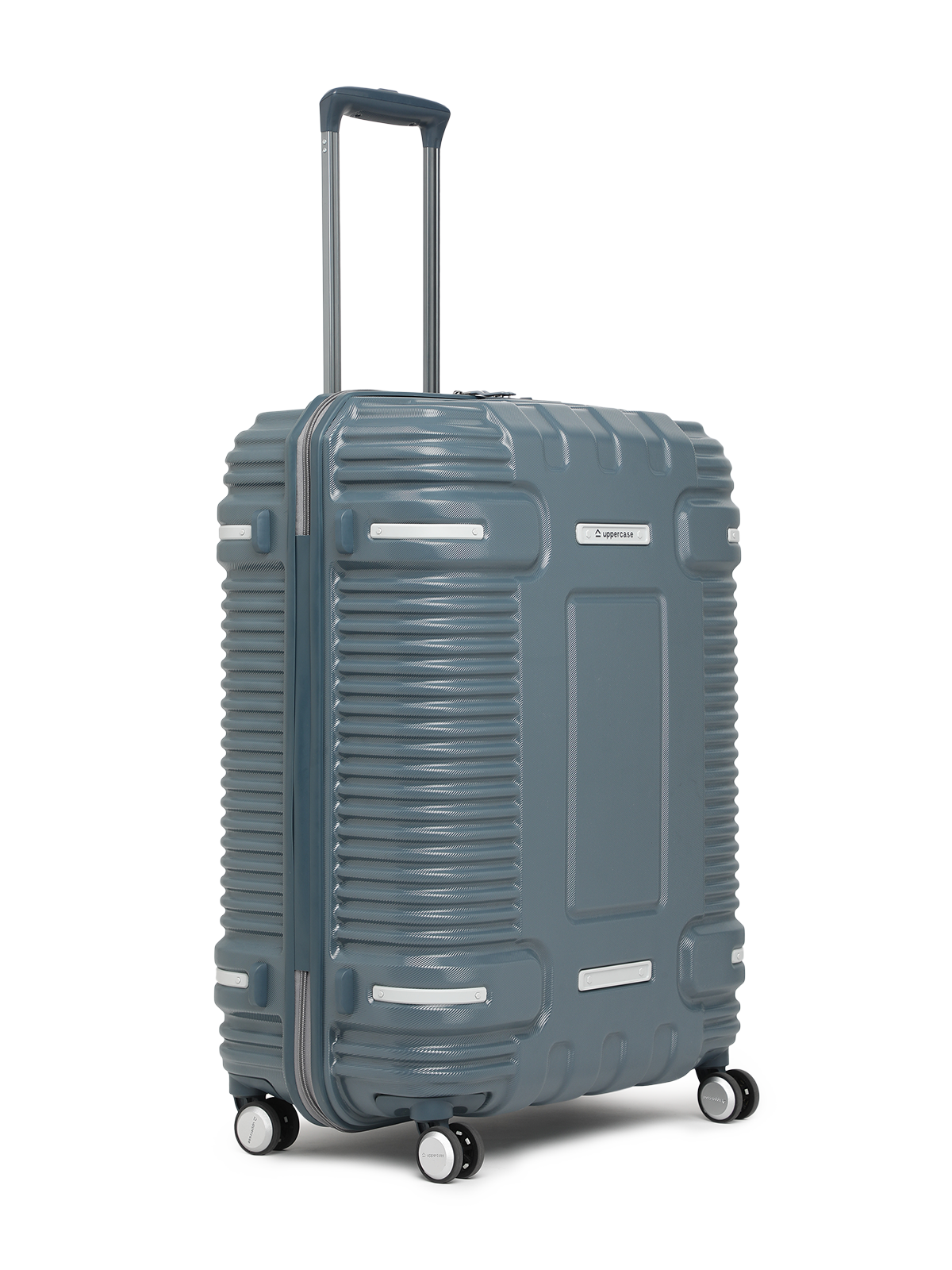 Ridge 22500EHT1BLU Set of 3 (S+M+L) Hardsided Polycarbonate Luggage, 8 Wheel Eco Trolley Bag with TSA Lock and Anti Theft Zippers, Travel Suitcase for Men and Women (Blue)