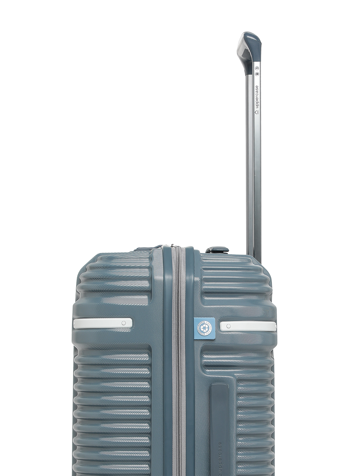 Ridge 22500EHT1BLU Set of 3 (S+M+L) Hardsided Polycarbonate Luggage, 8 Wheel Eco Trolley Bag with TSA Lock and Anti Theft Zippers, Travel Suitcase for Men and Women (Blue)