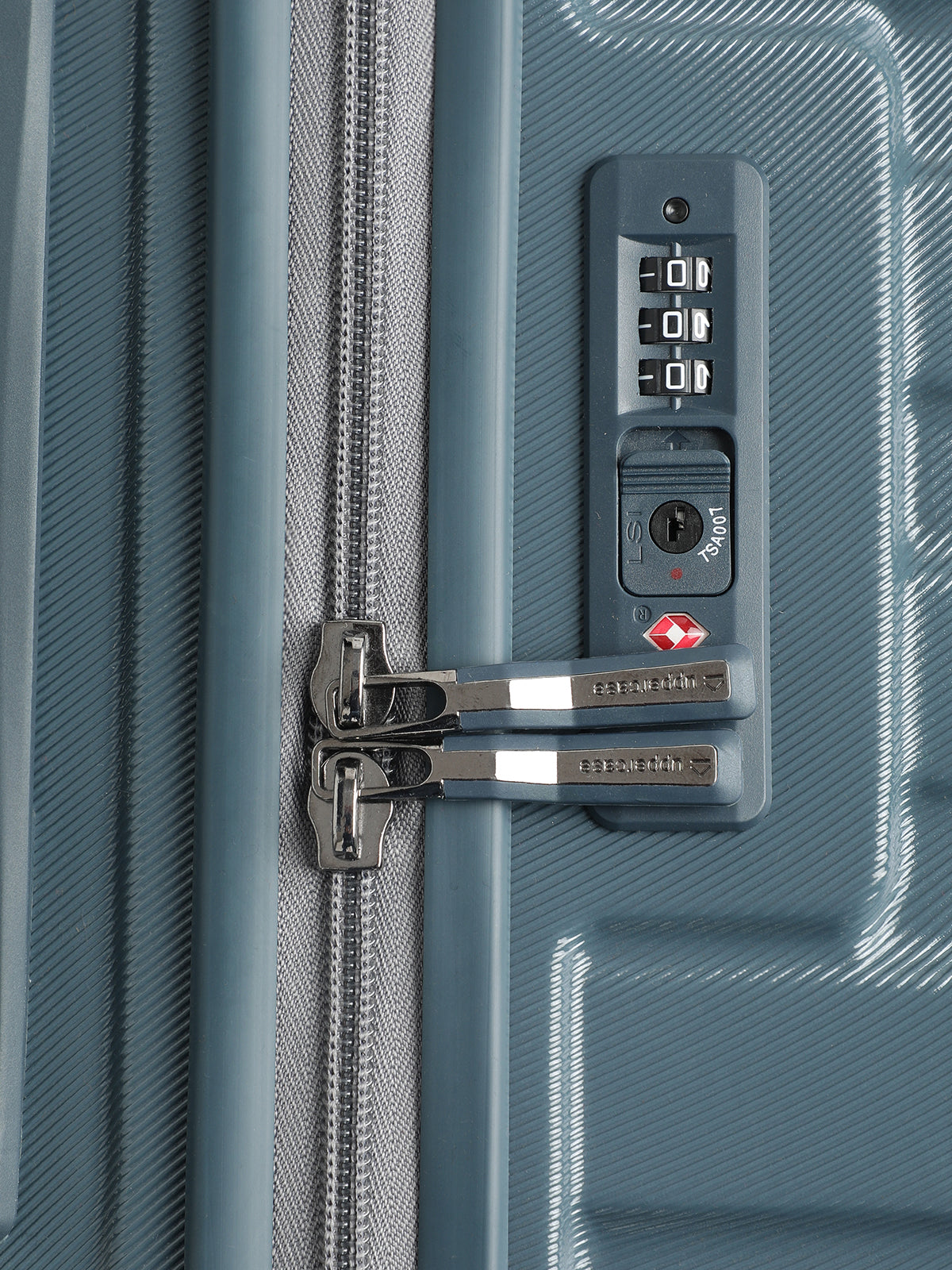 Ridge 22500EHT1BLU Set of 3 (S+M+L) Hardsided Polycarbonate Luggage, 8 Wheel Eco Trolley Bag with TSA Lock and Anti Theft Zippers, Travel Suitcase for Men and Women (Blue)