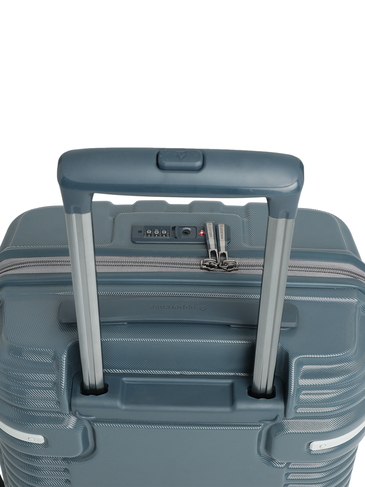 Ridge 22500EHT1BLU Set of 3 (S+M+L) Hardsided Polycarbonate Luggage, 8 Wheel Eco Trolley Bag with TSA Lock and Anti Theft Zippers, Travel Suitcase for Men and Women (Blue)