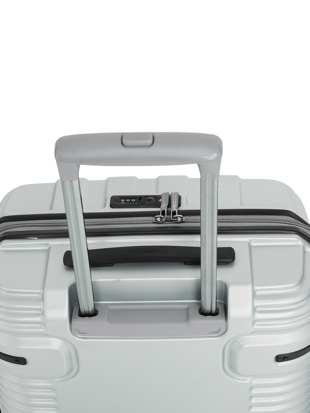 Ridge 22500EHT1SLR Set of 3 (S+M+L) Hardsided Polycarbonate Luggage, 8 Wheel Eco Trolley Bag with TSA Lock and Anti Theft Zippers, Travel Suitcase for Men and Women (Silver)