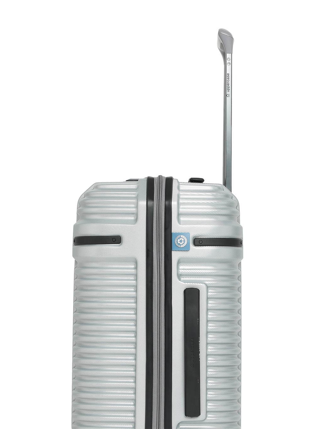 Ridge 22500EHT1SLR Set of 3 (S+M+L) Hardsided Polycarbonate Luggage, 8 Wheel Eco Trolley Bag with TSA Lock and Anti Theft Zippers, Travel Suitcase for Men and Women (Silver)