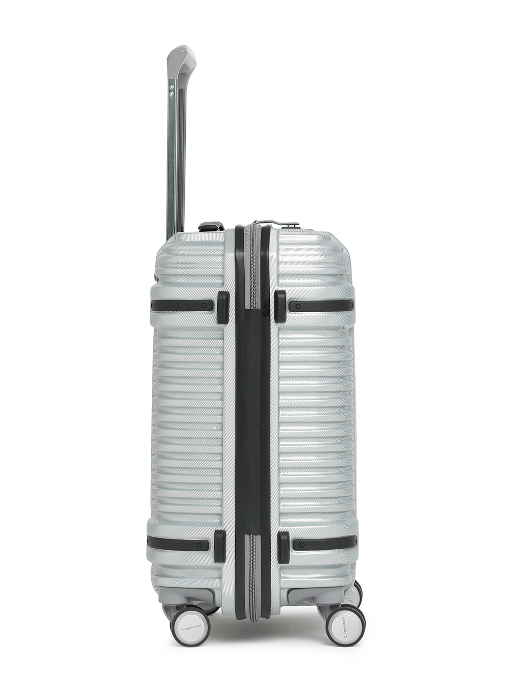 Ridge 22500EHT1SLR Set of 3 (S+M+L) Hardsided Polycarbonate Luggage, 8 Wheel Eco Trolley Bag with TSA Lock and Anti Theft Zippers, Travel Suitcase for Men and Women (Silver)