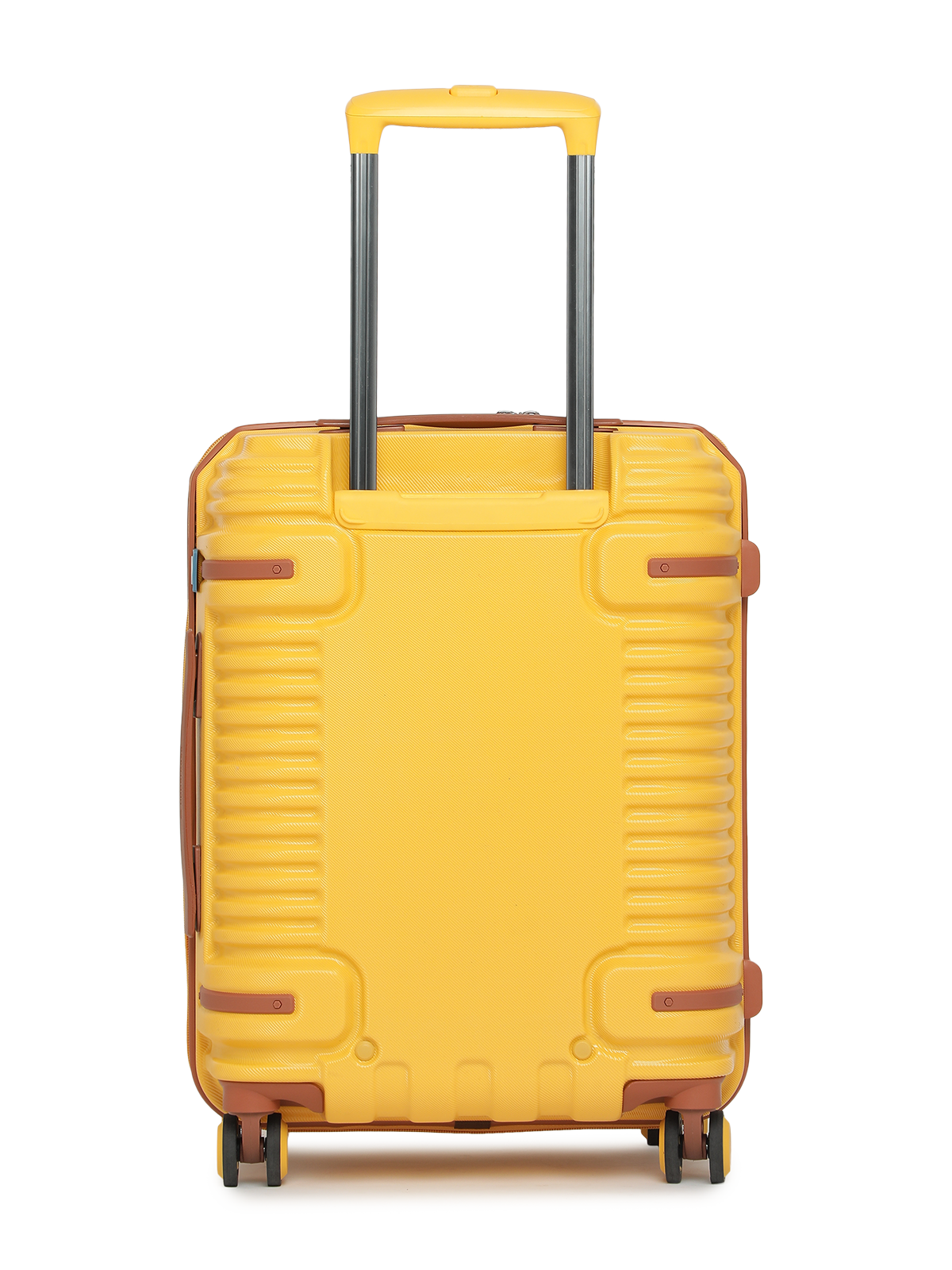 Ridge 22500EHT1YLW Set of 3 (S+M+L) Hardsided Polycarbonate Luggage, 8 Wheel Eco Trolley Bag with TSA Lock and Anti Theft Zippers, Travel Suitcase for Men and Women (Yellow)