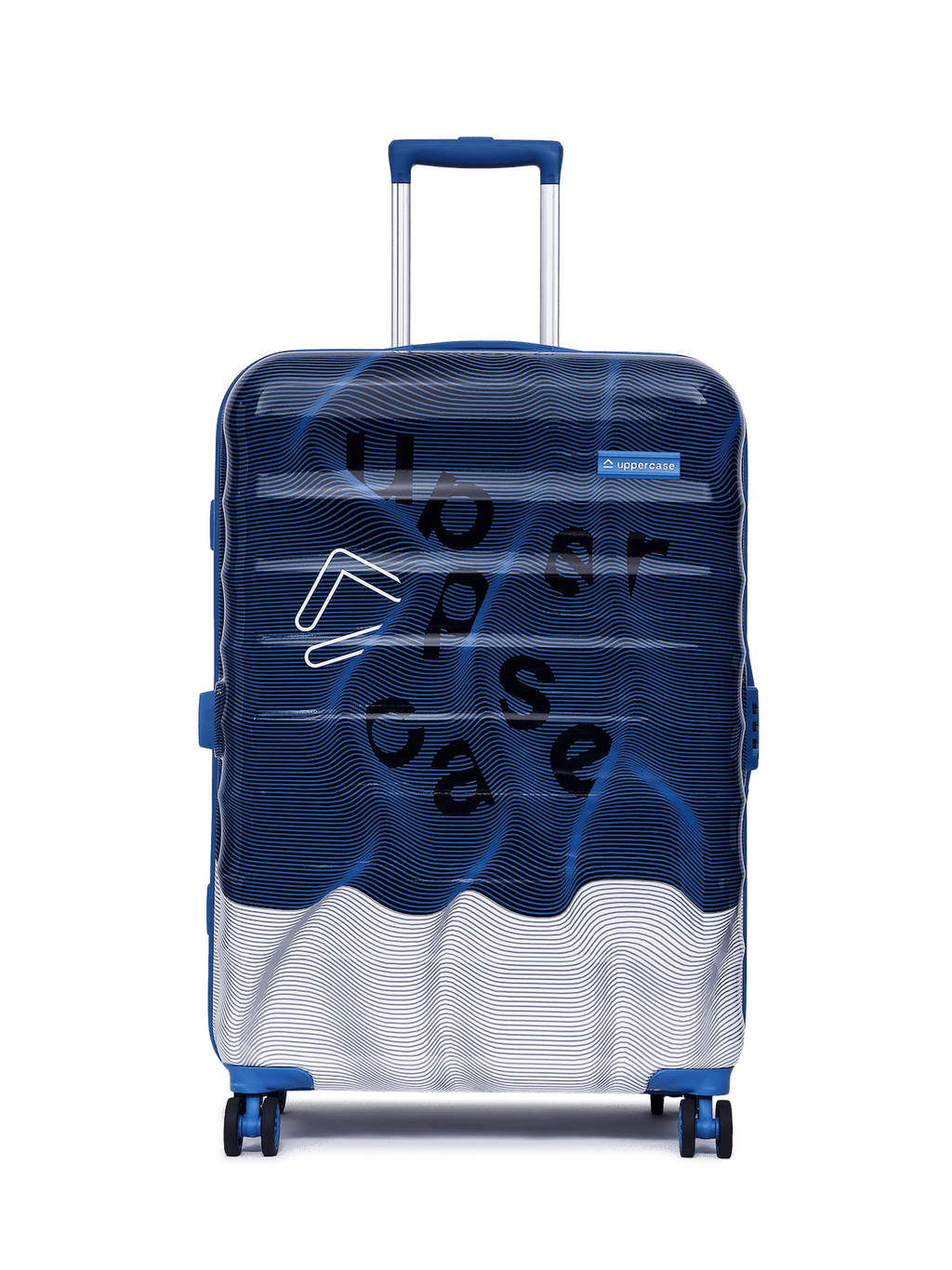 Ripple Trolley Bag Set of 3 (S+M+L) | Cabin & Check-in Trolley Bag | Hardsided Polycarbonate Printed Luggage |Combination Lock | 8 Wheel Suitcase for Men and Women |2000 Days Warranty (Blue)