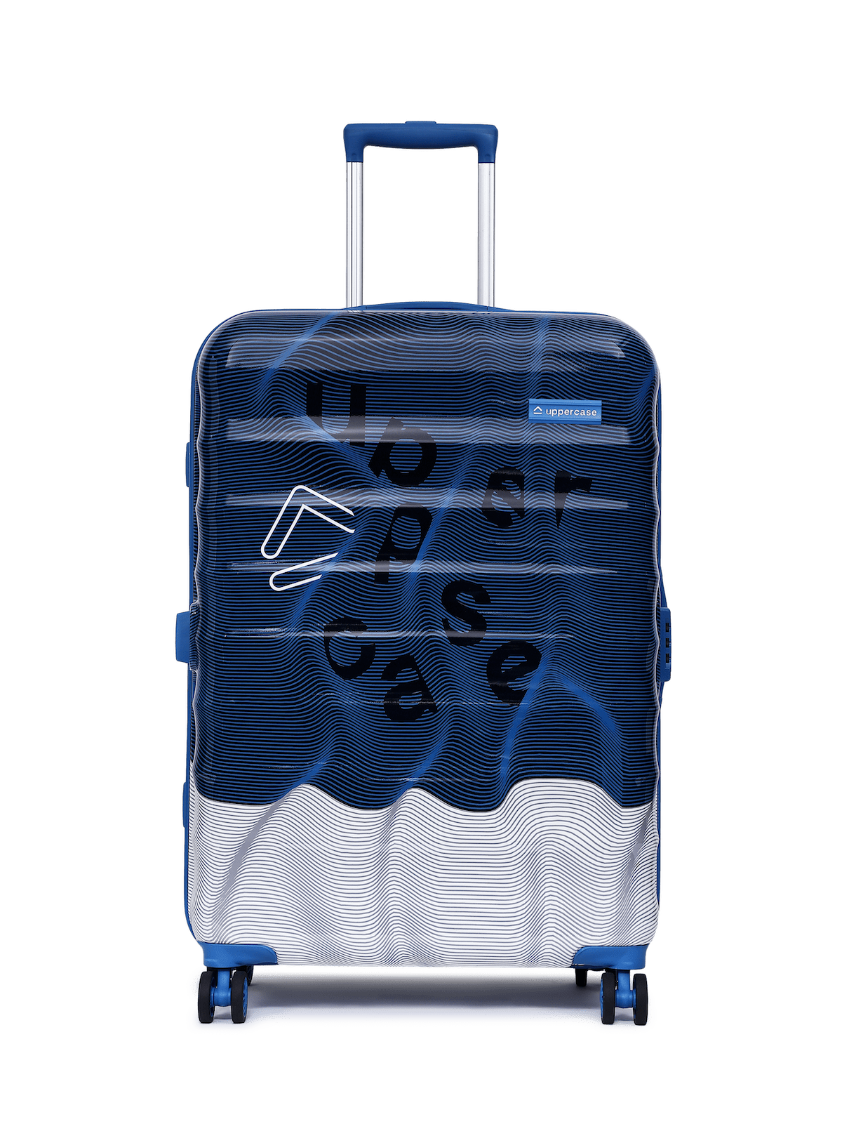 Ripple Trolley Bag Set of 3 (S+M+L) | Cabin & Check-in Trolley Bag | Hardsided Polycarbonate Printed Luggage |Combination Lock | 8 Wheel Suitcase for Men and Women |2000 Days Warranty (Blue)