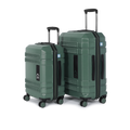 Bullet 11900EHT1GRN Set of 2 (S+M) Hardsided Polycarbonate Luggage, 8 Wheel Eco Trolley Bag with TSA Lock and Anti Theft Zippers, Travel Suitcase for Men and Women (Green)