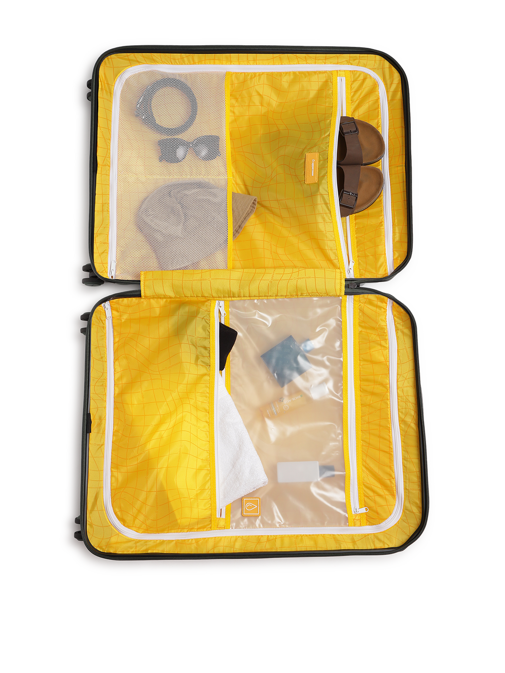 Bullet | Trolley Bag Set of 3 (S+M+L) | Hardsided Polycarbonate Printed Luggage | Cabin & Check-in Luggage | Anti-Scratch | TSA Lock & Anti-Theft Zippers | 2000 Days Warranty (Green)