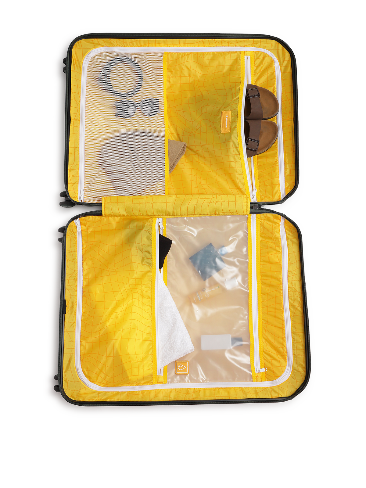 Bullet | Trolley Bag Set of 3 (S+M+L) | Hardsided Polycarbonate Printed Luggage | Cabin & Check-in Luggage | Anti-Scratch | TSA Lock & Anti-Theft Zippers | 2000 Days Warranty (Green)