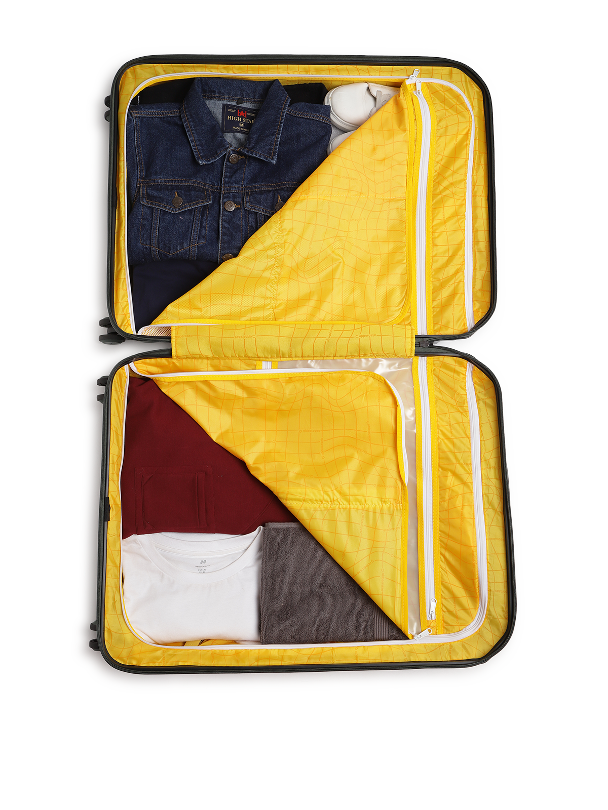 Bullet | Trolley Bag Set of 3 (S+M+L) | Hardsided Polycarbonate Printed Luggage | Cabin & Check-in Luggage | Anti-Scratch | TSA Lock & Anti-Theft Zippers | 2000 Days Warranty (Green)